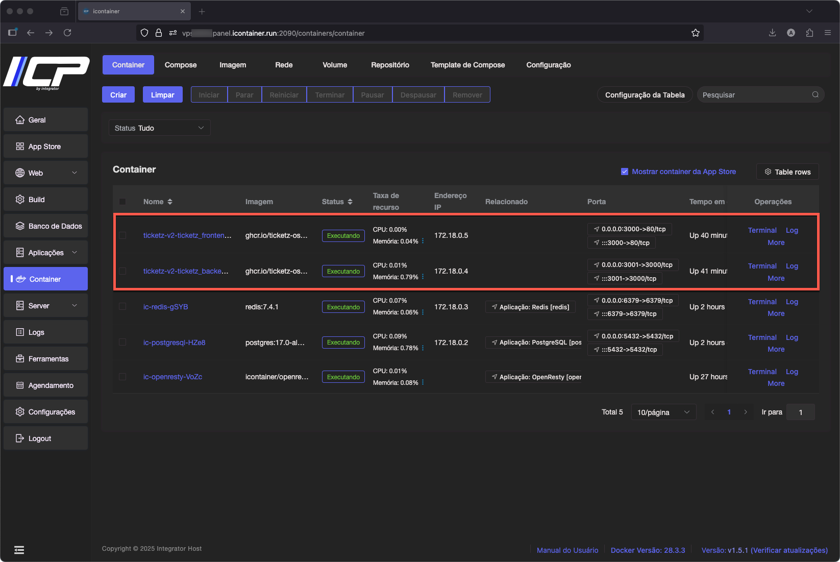 Como instalar o TicketZ no painel ICP